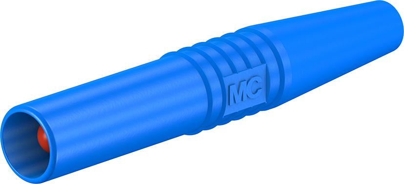 4 mm plug complete blue