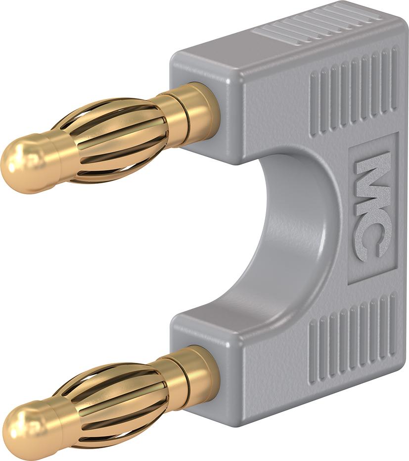 4 mm connecting plug grey