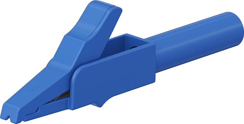 4 mm safety clip blue