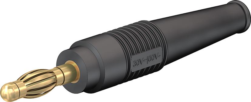 4 mm in-line plug black