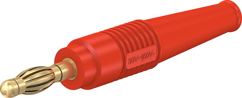 4 mm in-line plug red
