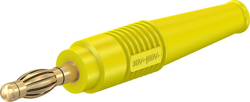 4 mm in-line plug yellow