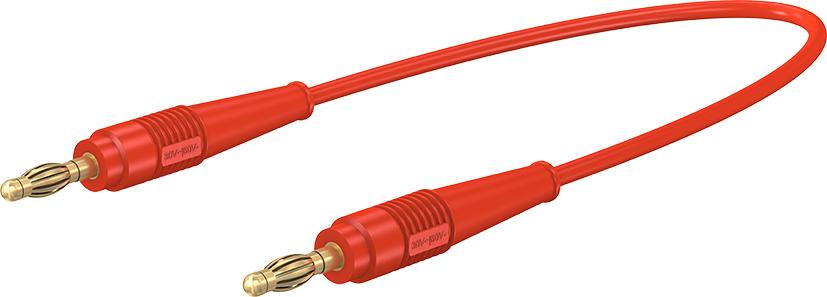 4 mm connecting lead 50 cm red