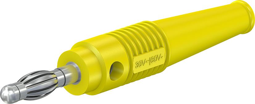 4 mm in-line plug yellow