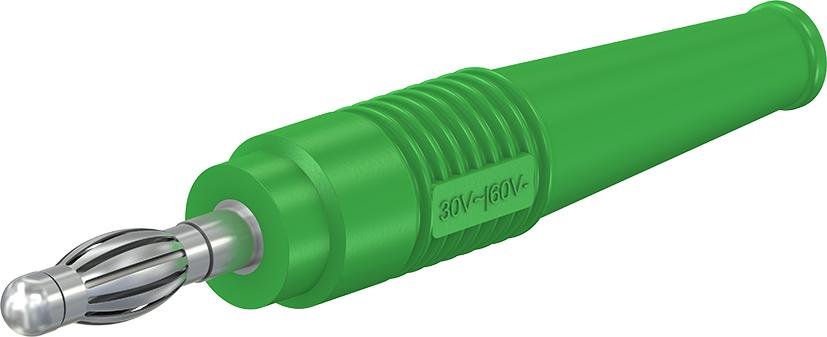 4 mm in-line plug green