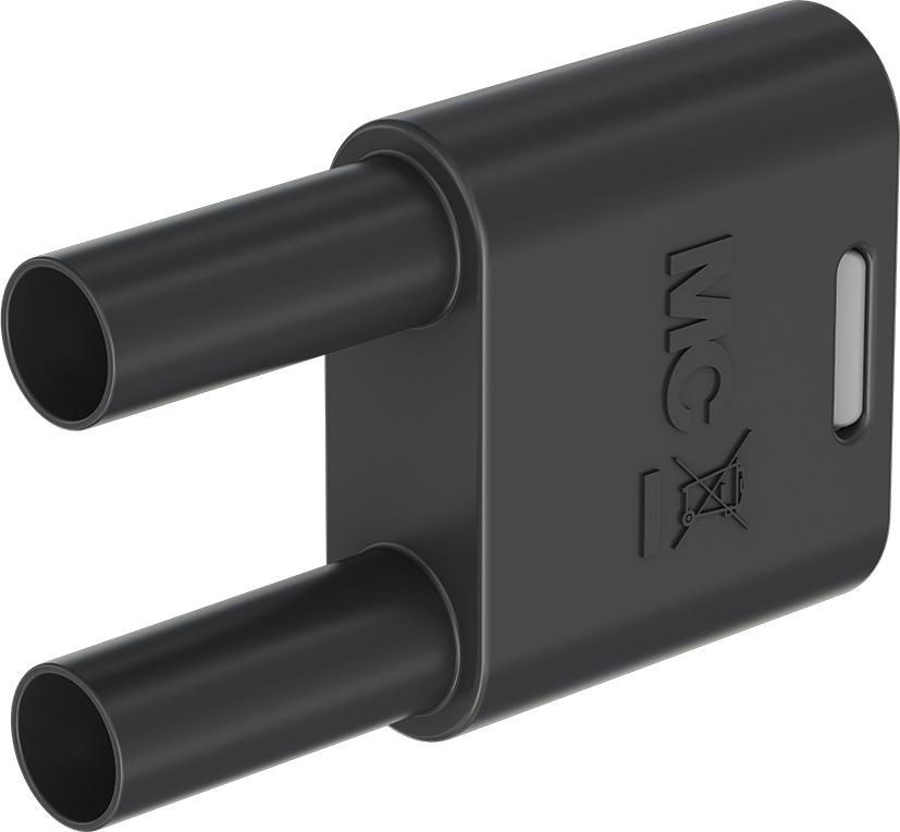 4mm insulated connecting plug black