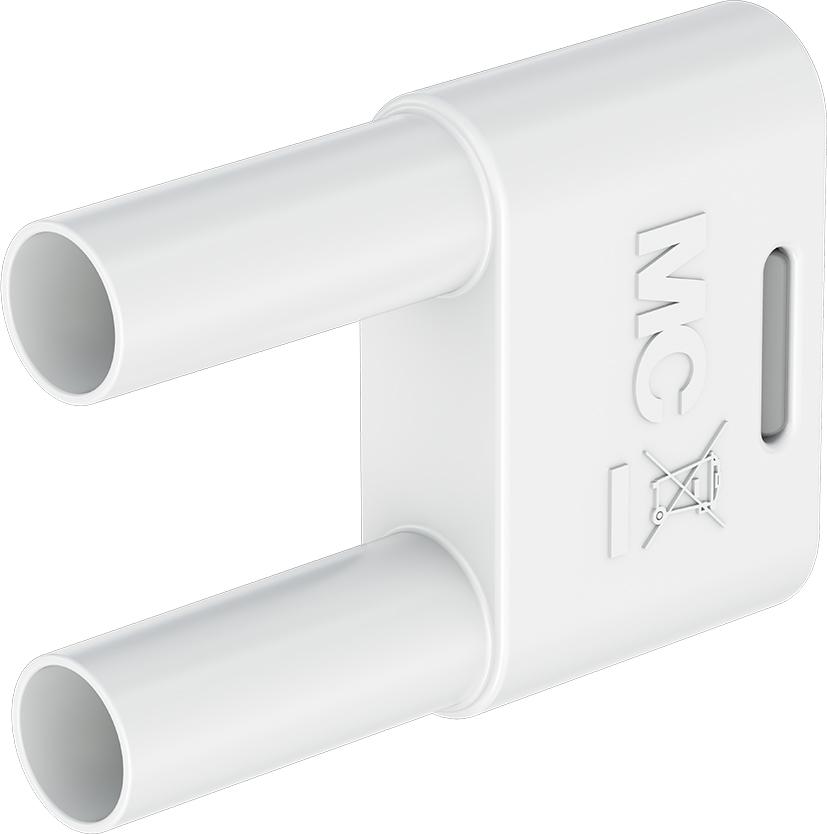 4mm insulated connecting plug white