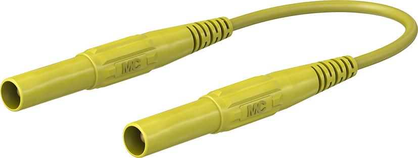 4 mm safety test lead 100 cm yellow