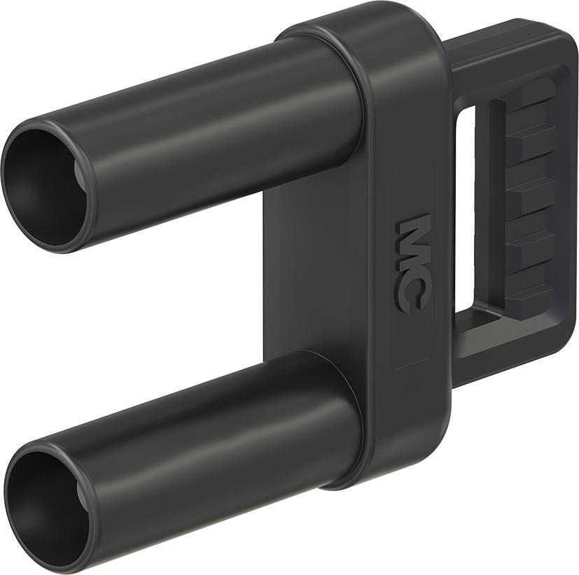 4 mm insulated connecting plug black