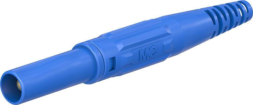 4 mm safety plug blue