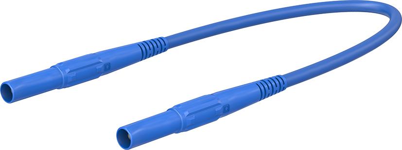 4 mm safety test lead 100 cm blue