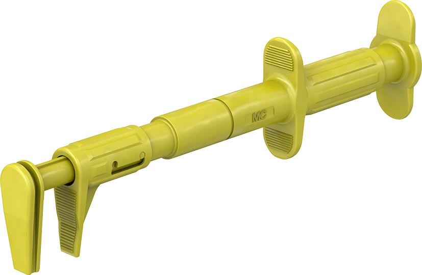 4 mm flat test clip yellow