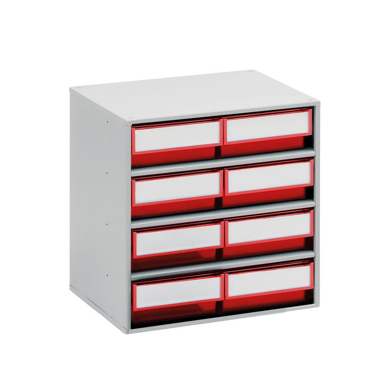 Storage bin cabinet 400x300x395, red