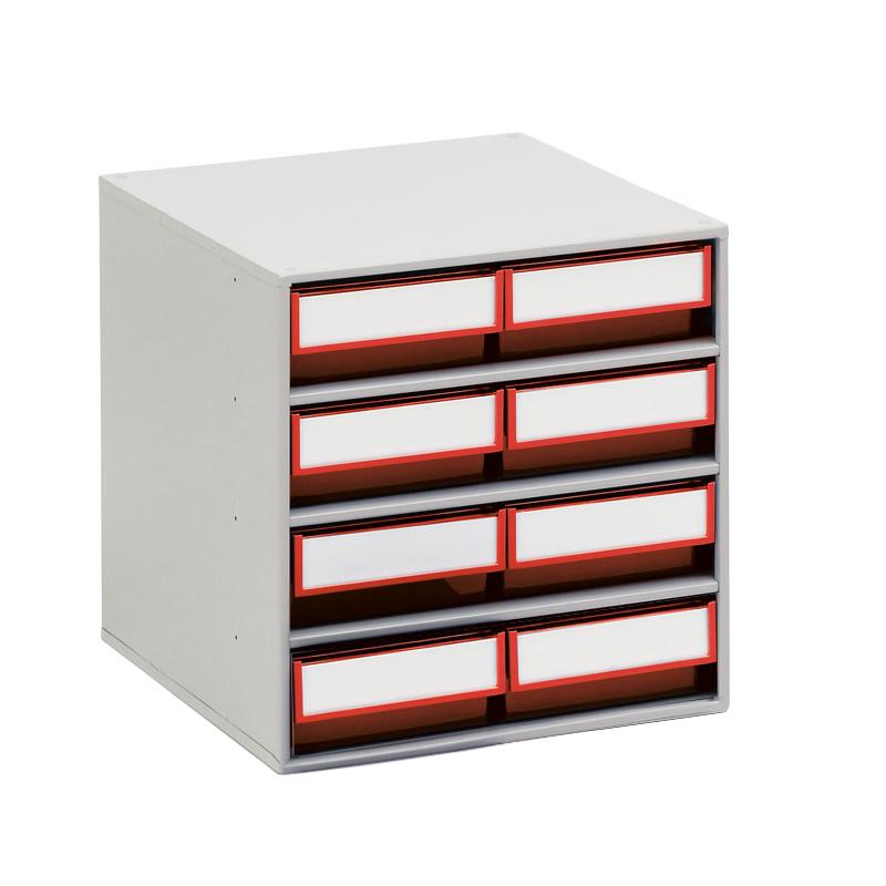 Storage bin cabinet 400x400x395, red