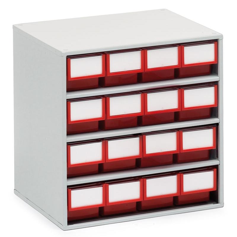 Storage bin cabinet 400x300x395, red