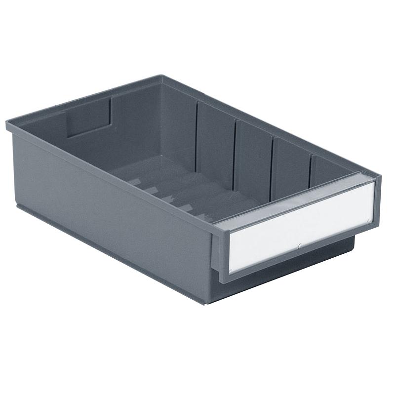 Shelf bin 186x300x82 Grey