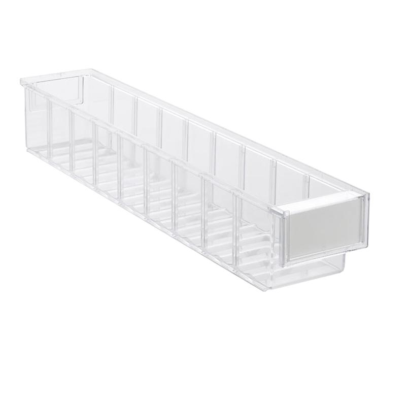 Shelf bin 92x500x82 Crystal clear