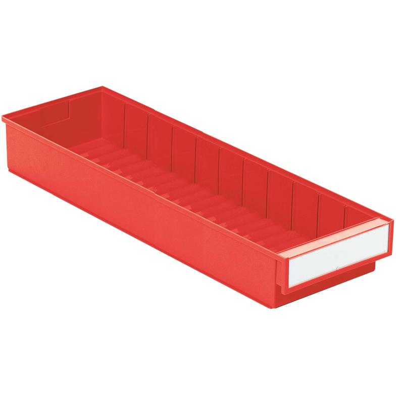 Shelf bin 186x600x82 Red