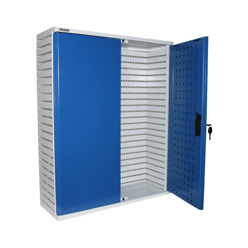 Perforated tool cabinet, blue M750