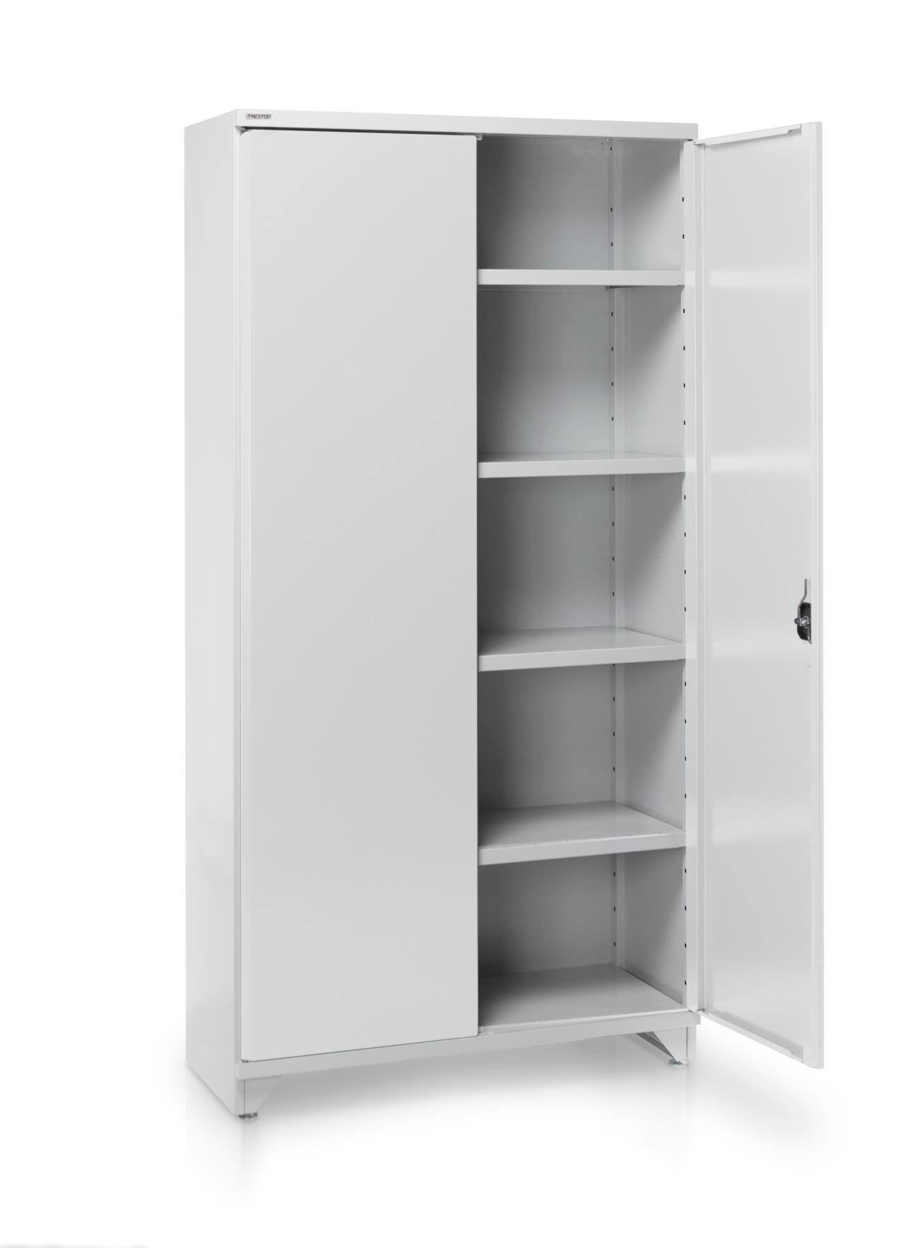 Shelving cabinet 100/40/200, 4 shelves grey doors