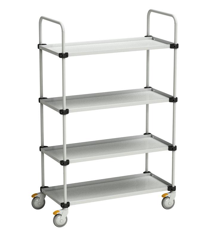 Adjustable TRTA 4-shelf trolley 1090x630x1515