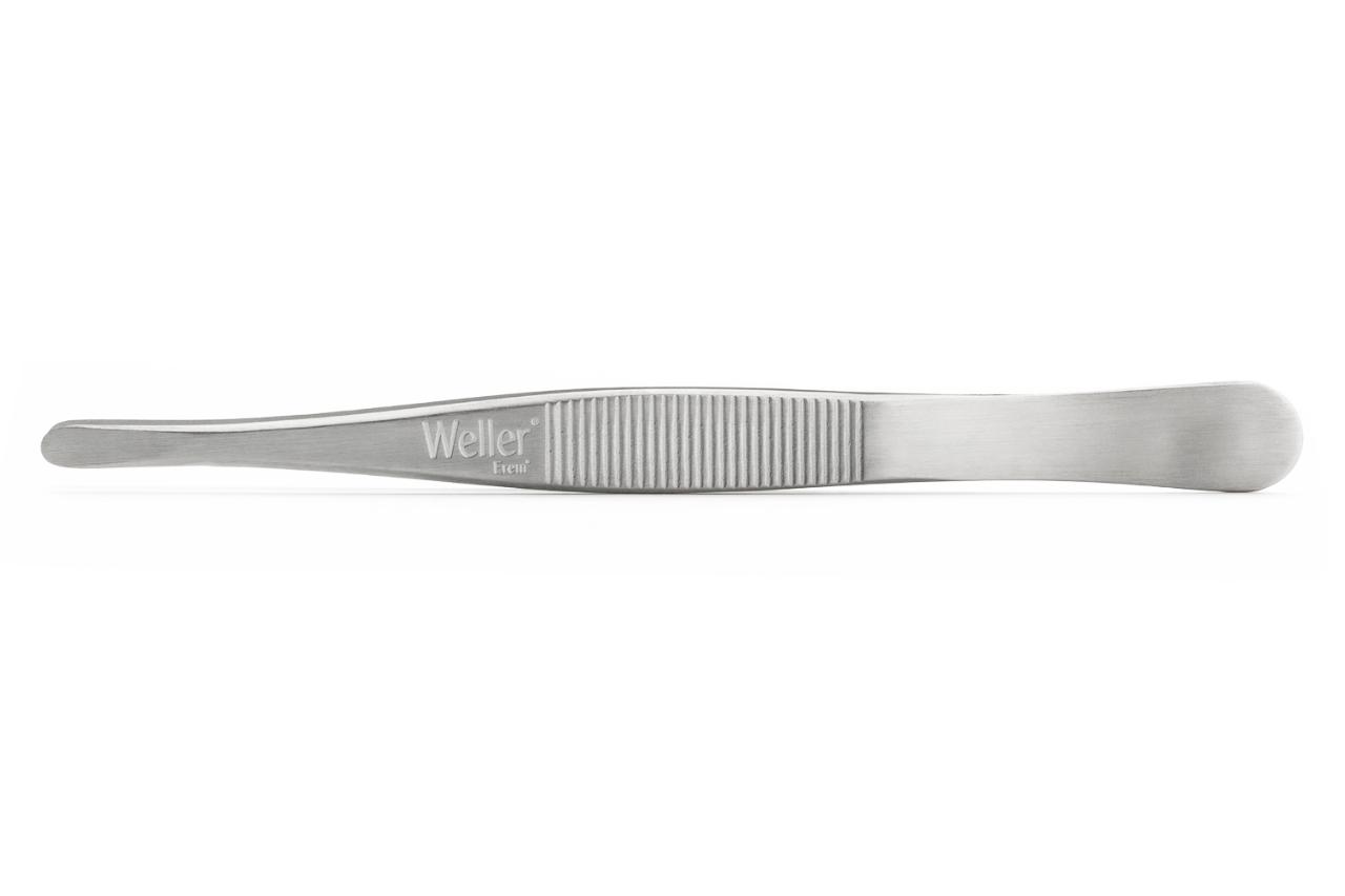 Precision tweezers with flat, round tips slightly wider than the 2ASARU model.