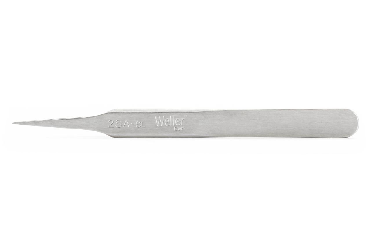 Precision tweezers with medium-pointed tips.