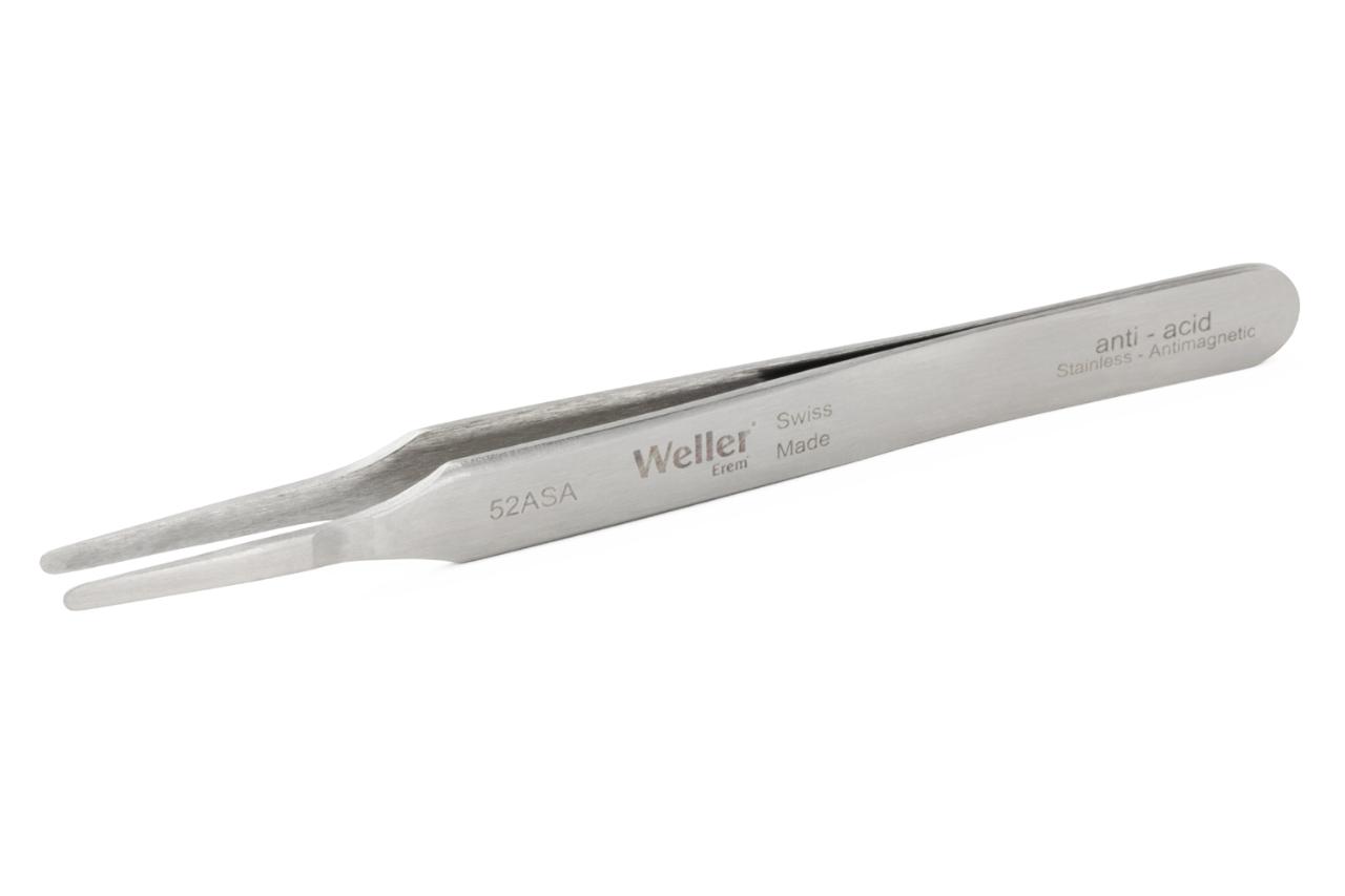 Precision tweezers with straight, rounded and flexible tips
