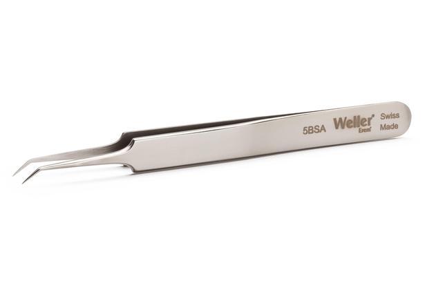 Precision tweezers, curved 30°, relieved.