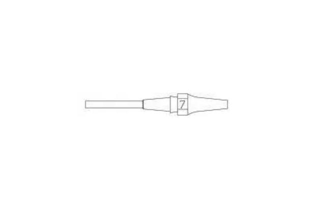 Desoldering nozzle, Inside Ø 1,2 mm, Outside Ø 2,7 mm, Nozzle length 16,5 mm