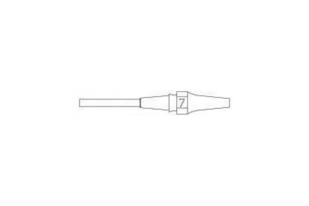 Desoldering nozzle, Inside Ø 1,2 mm, Outside Ø 2,7 mm, Nozzle length 16,5 mm