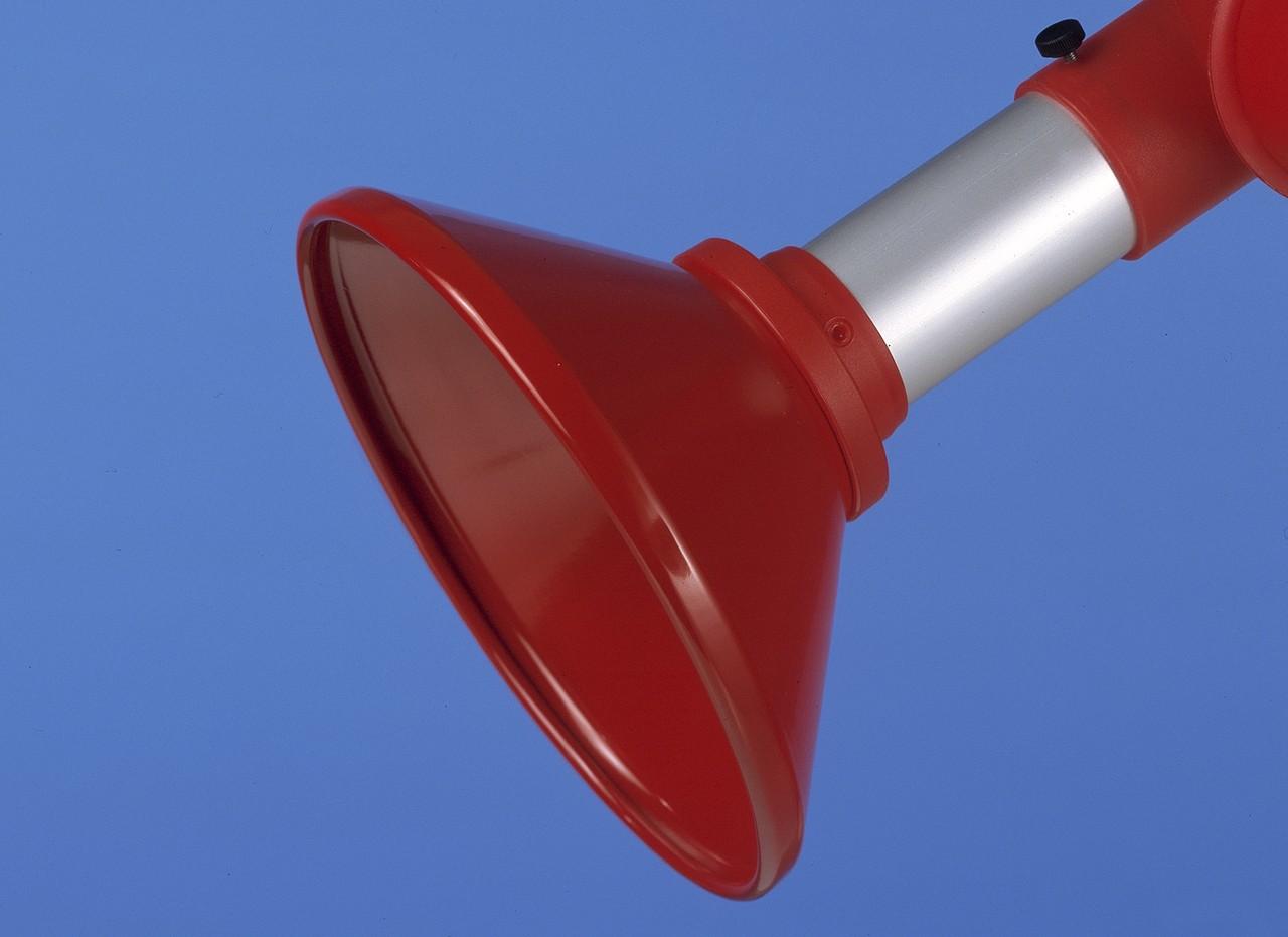 Suction screen round (metal), red