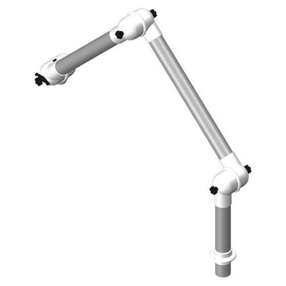 Suction arm 3 links for table mounting white; 1105 mm