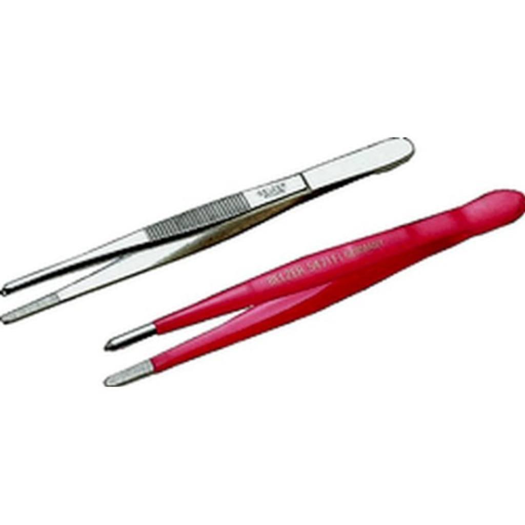 Universal tweezers in hardened steel nickel-plated and polished 145mm