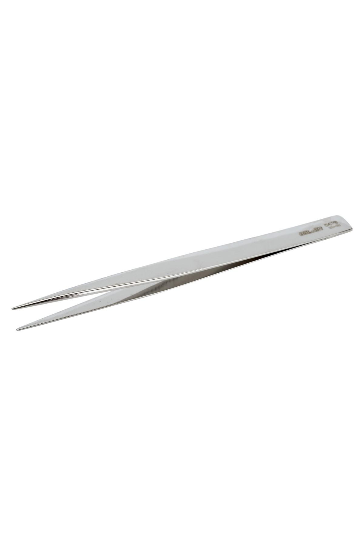 Universal tweezers tips with polished and nickel-plated finish 130mm