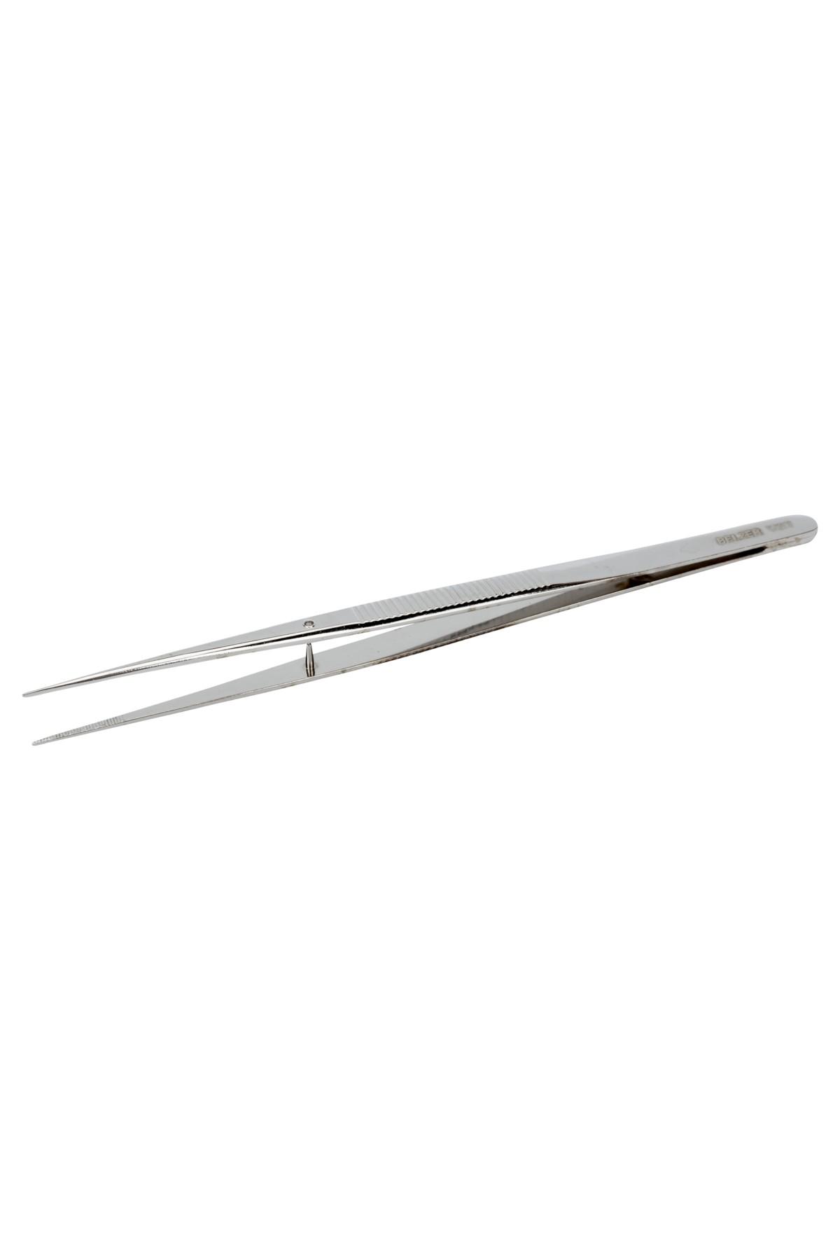 Tweezers specially hardened steel with straight, finely forged tips 155mm