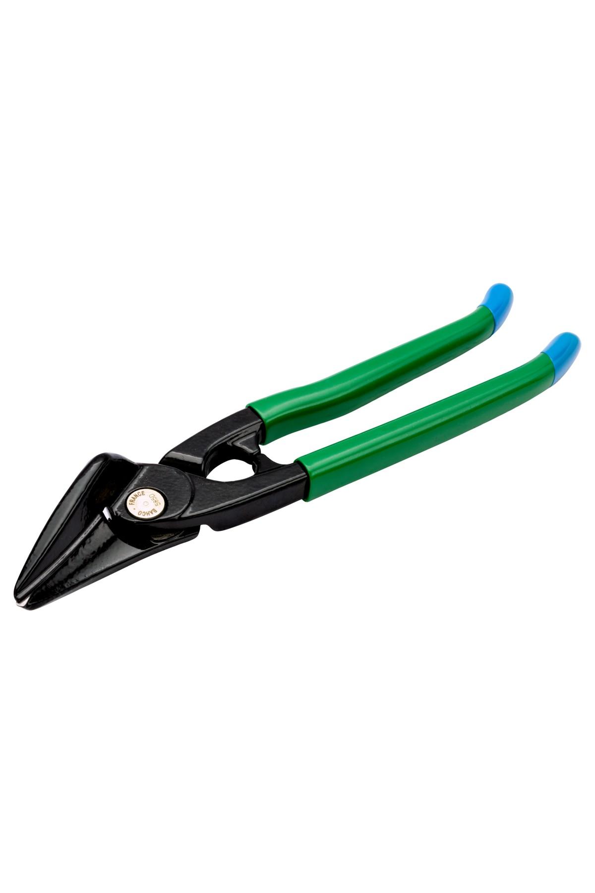 Sheet metal shears with induction-hardened blades for right and straight cuts