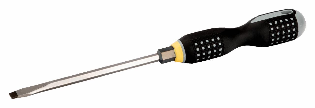 ERGO™ straight slot screwdriver with rubber grip 5.5 mm - 8 mm