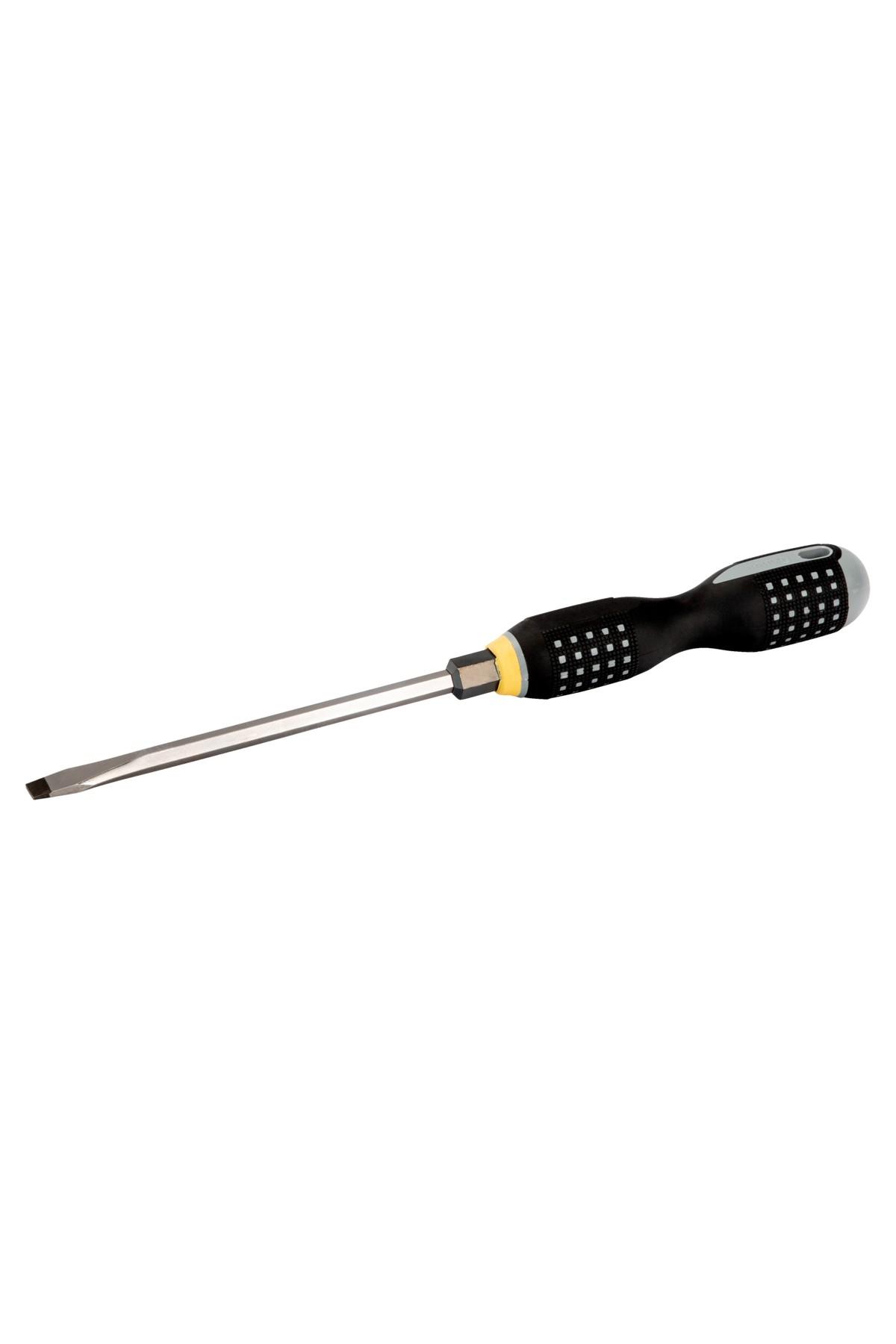 ERGO™ straight slot screwdriver with rubber grip 5.5 mm - 8 mm