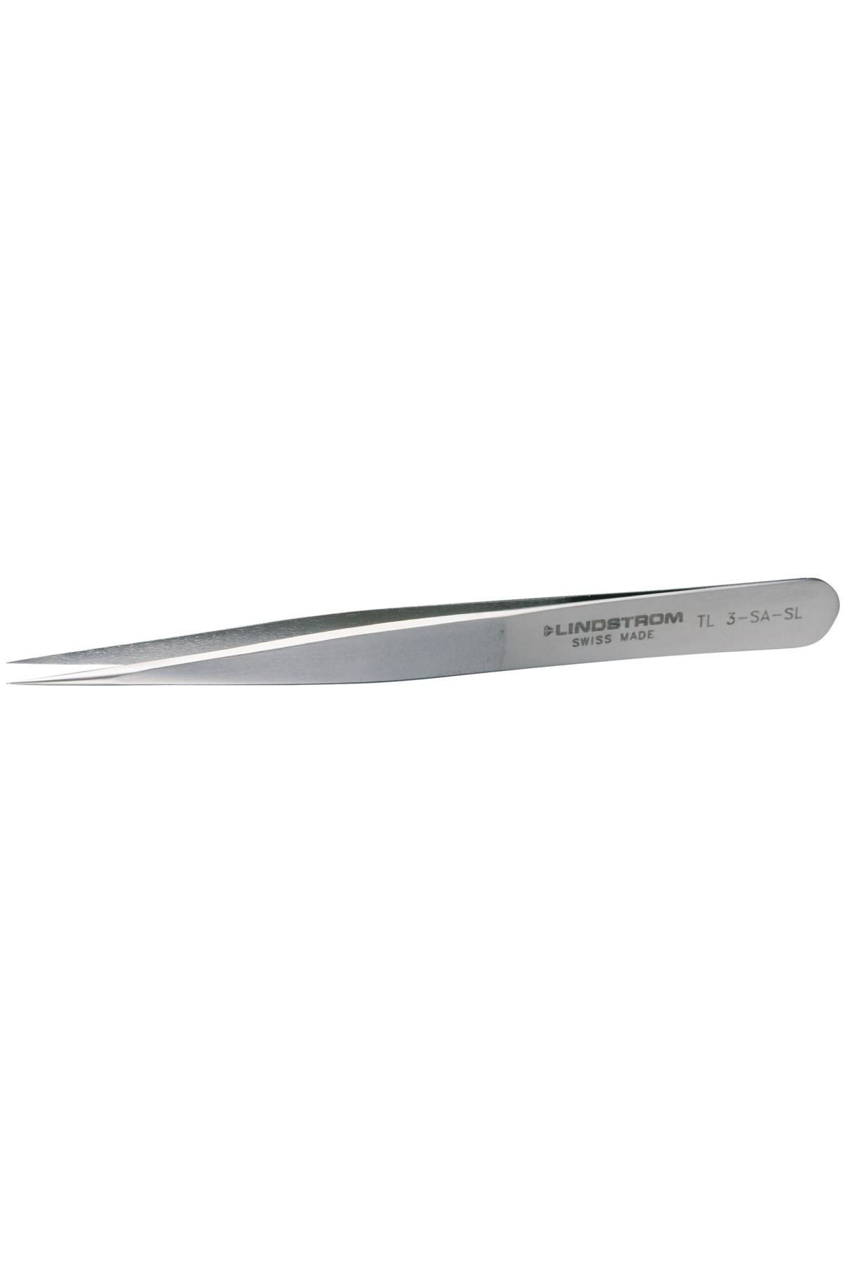 Lindström tweezers antimagnetic in stainless steel high precision with very sharp tips 125mm