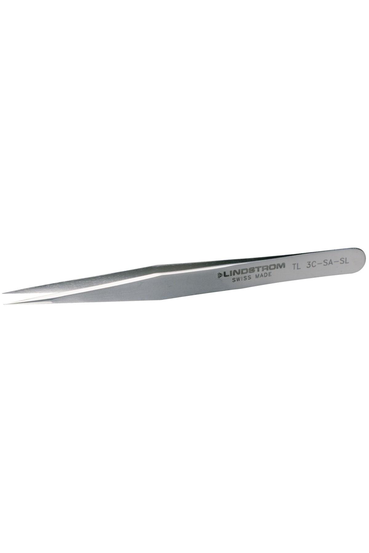 Lindström tweezers antimagnetic in stainless steel high precision with very sharp tips 110mm