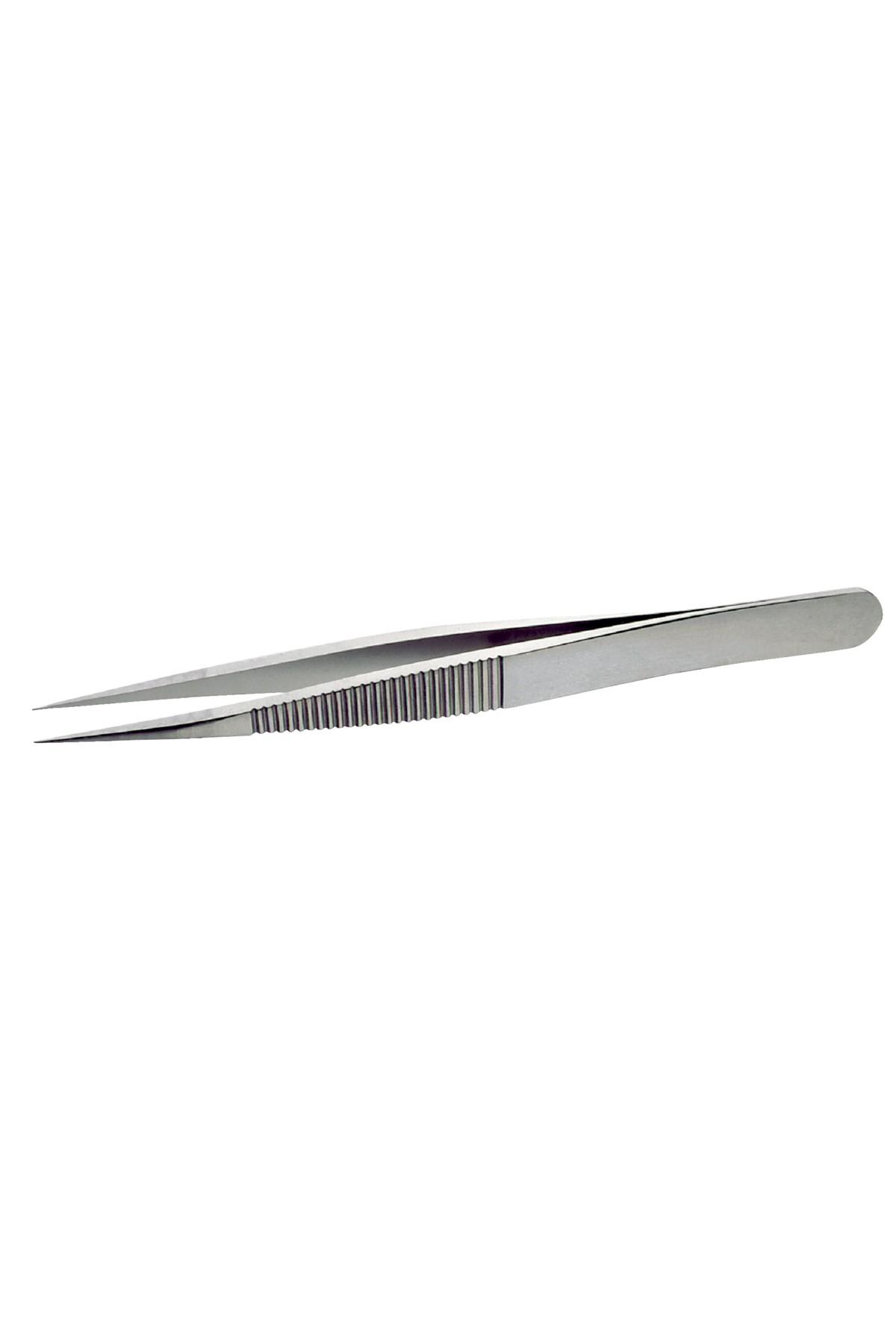 Lindström tweezers antimagnetic in stainless steel high precision with strong tips and knurled jaws 110mm