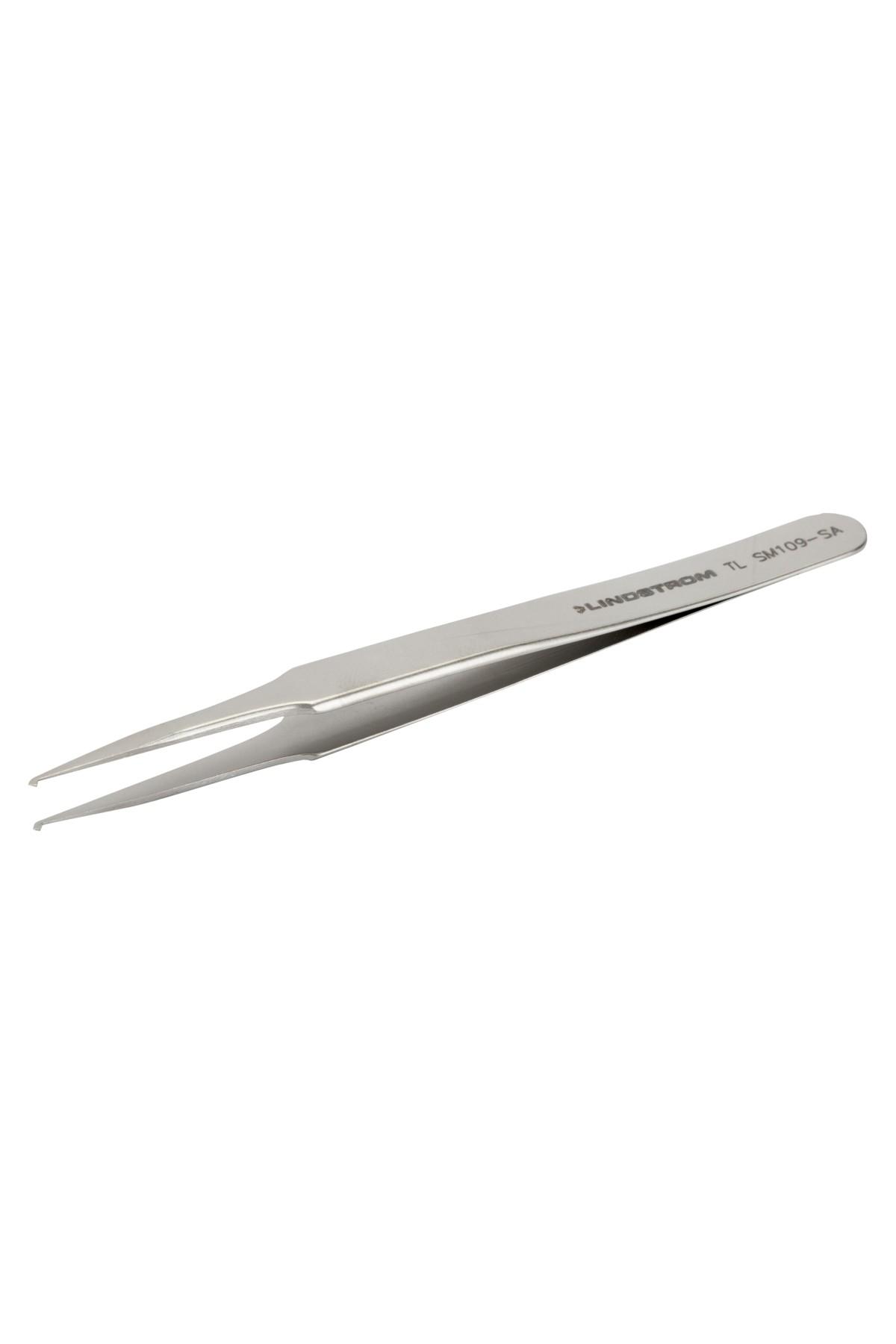 Lindström SMD tweezers antimagnetic in stainless steel high precision with grip angle of 45° 120MM