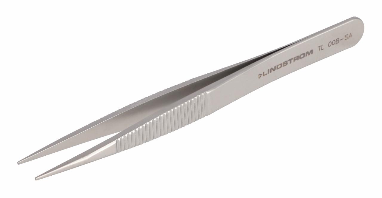 Lindström high precision forceps 120mm in stainless steel Style 00B with serrated handles