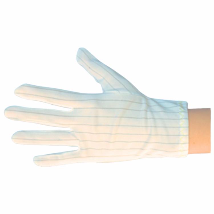 ESD gloves made out of polyester fabric with conductive fibres