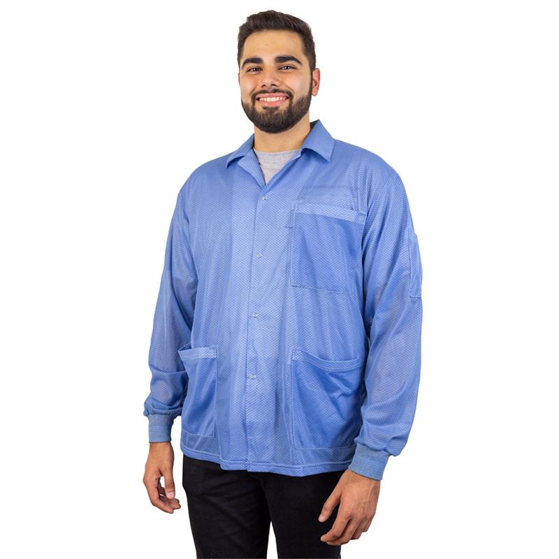 Coat ESD blue with rip edge size 5XL