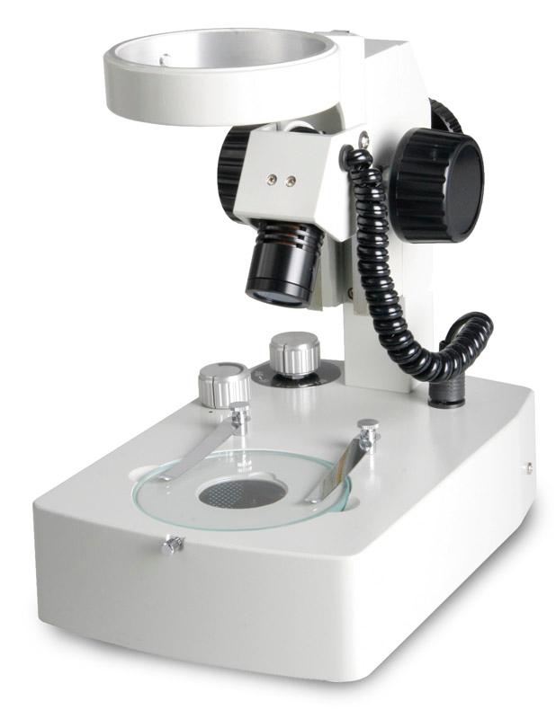 Microscope stand with table top