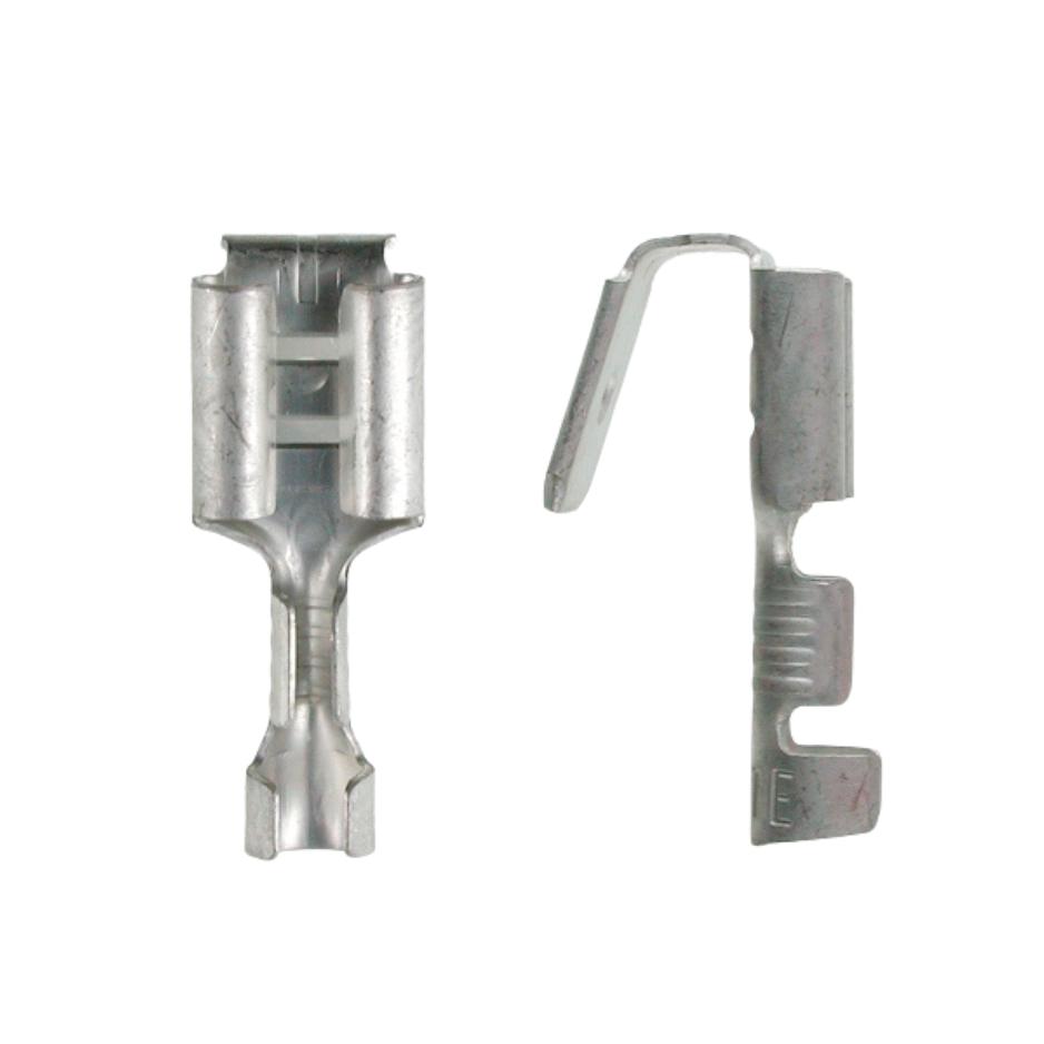 Flat plug distributes 1 male / 1 female 6.3x0.8mm; 0.5-1.5mm² tinned