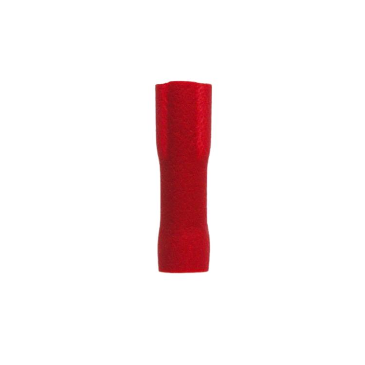 Flat plug fully insulated female red 0.5-1.5mm²-2.8x0.8mm