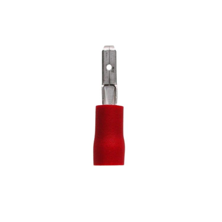 Flat plug insulated male red 0.5-1.5mm²-2.8x0.8mm